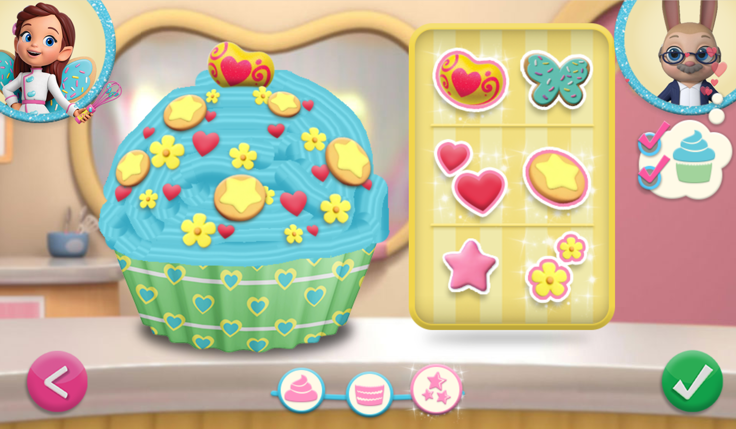 Butterbeans Cafe Cupcake Creator Design Screenshot.