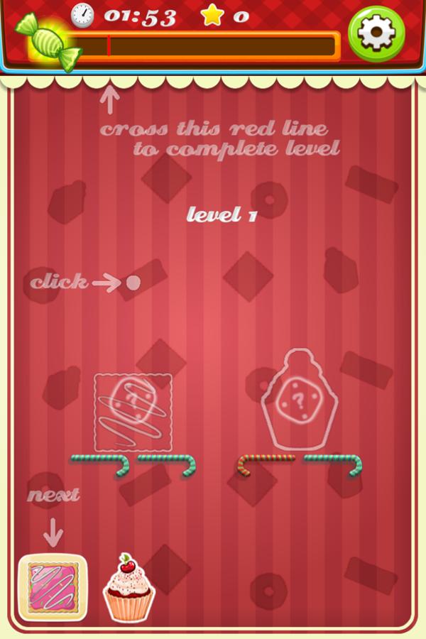 Cake Connect Game Start Screenshot.