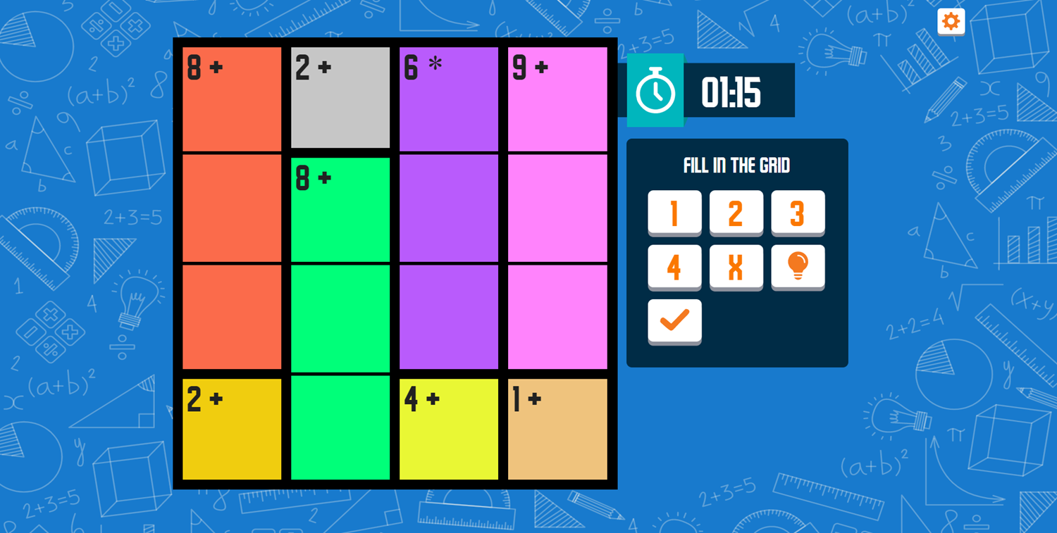 CalcuDoku Game Screenshot.