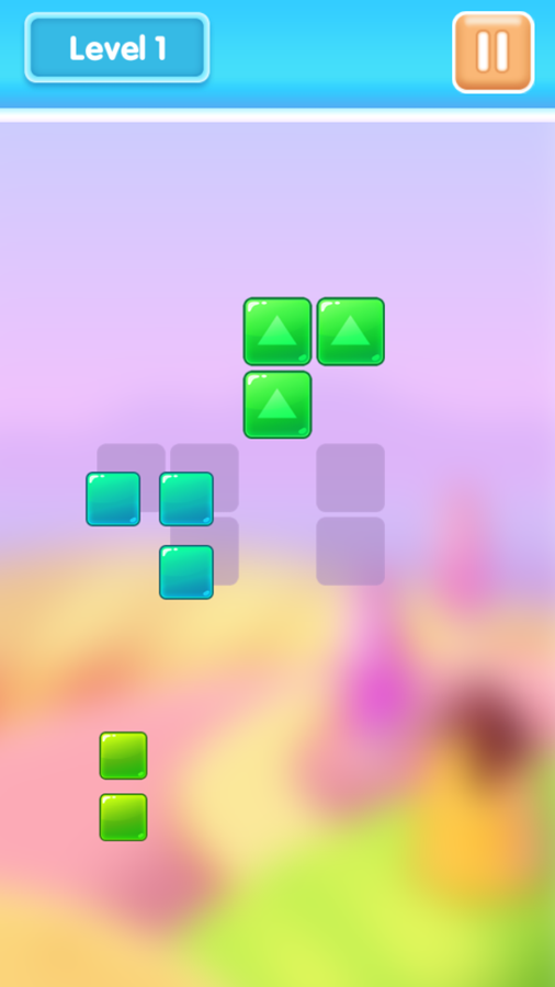 Candy Blocks Game Level Play Screenshot.