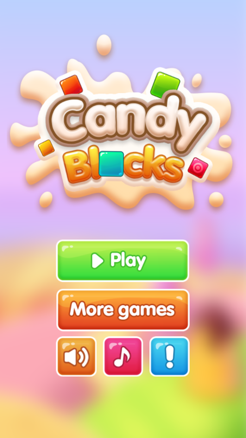 Candy Blocks Game Menu Select Screenshot.