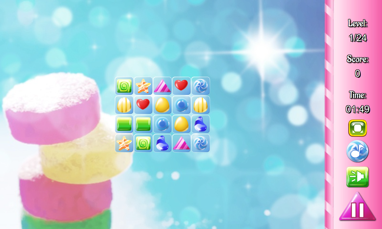 Candy Connect Game Start Screenshot.