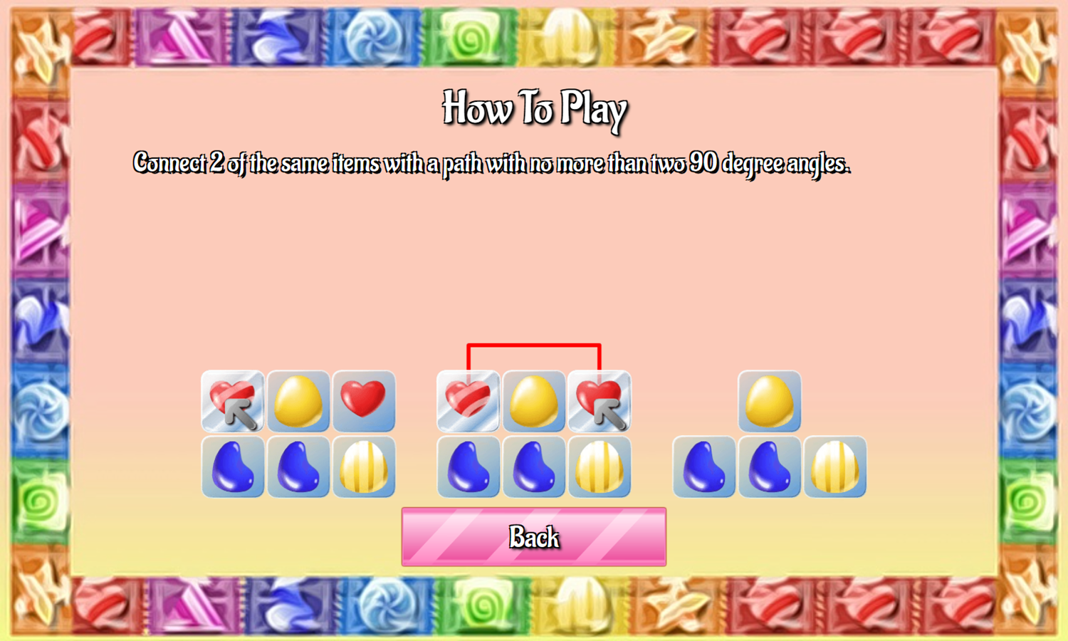 Candy Connect Game How To Play Screenshot.