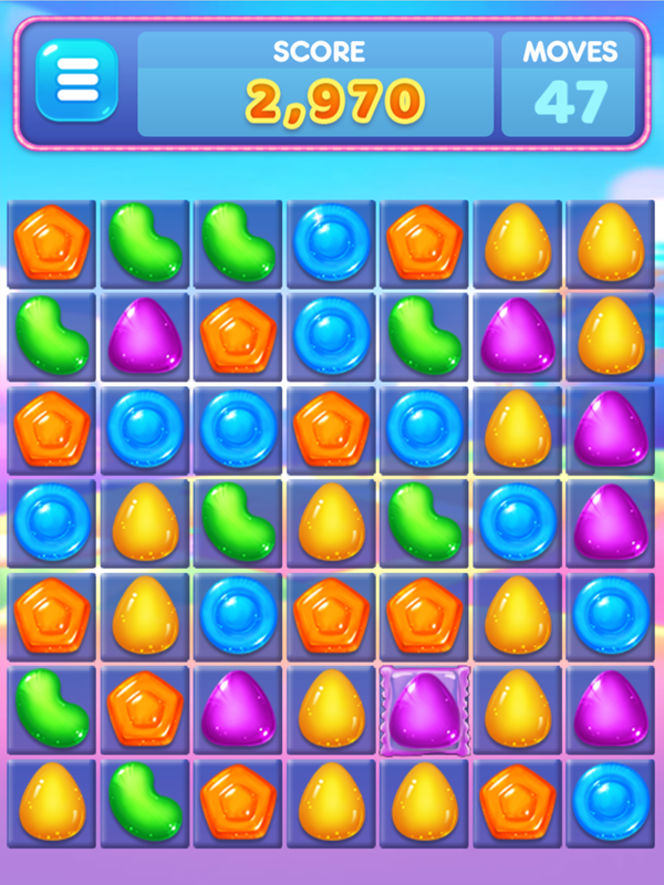 Candy Fiesta Game two lines plastic wrapper Screenshot.