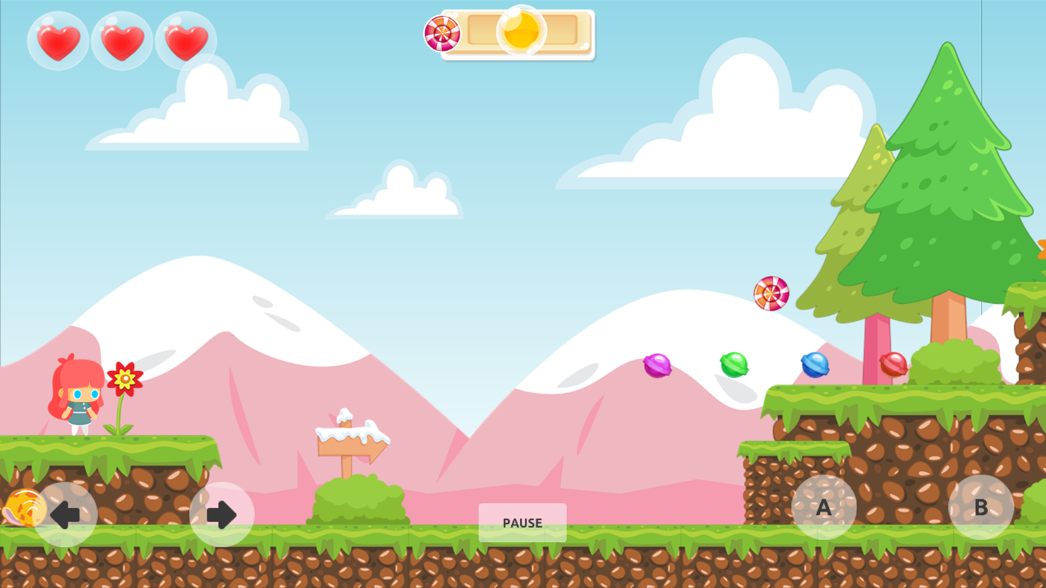 Fruit Adventure Game Level Start Screenshot.