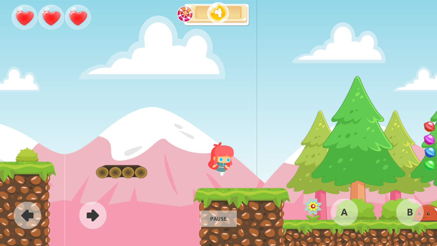 Fruit Adventure Game Platforming Screenshot.