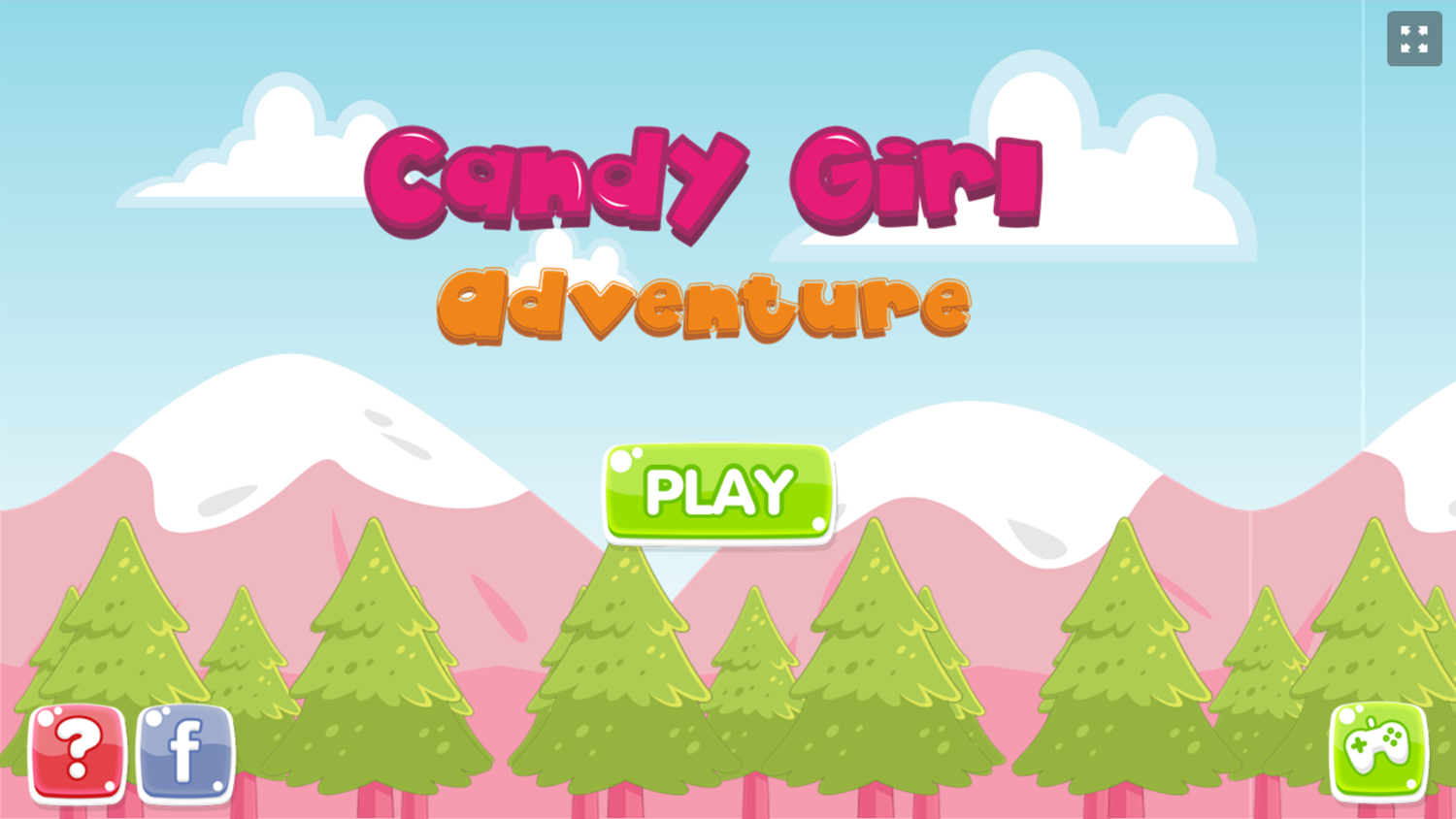 Fruit Adventure Game Welcome Screen Screenshot.