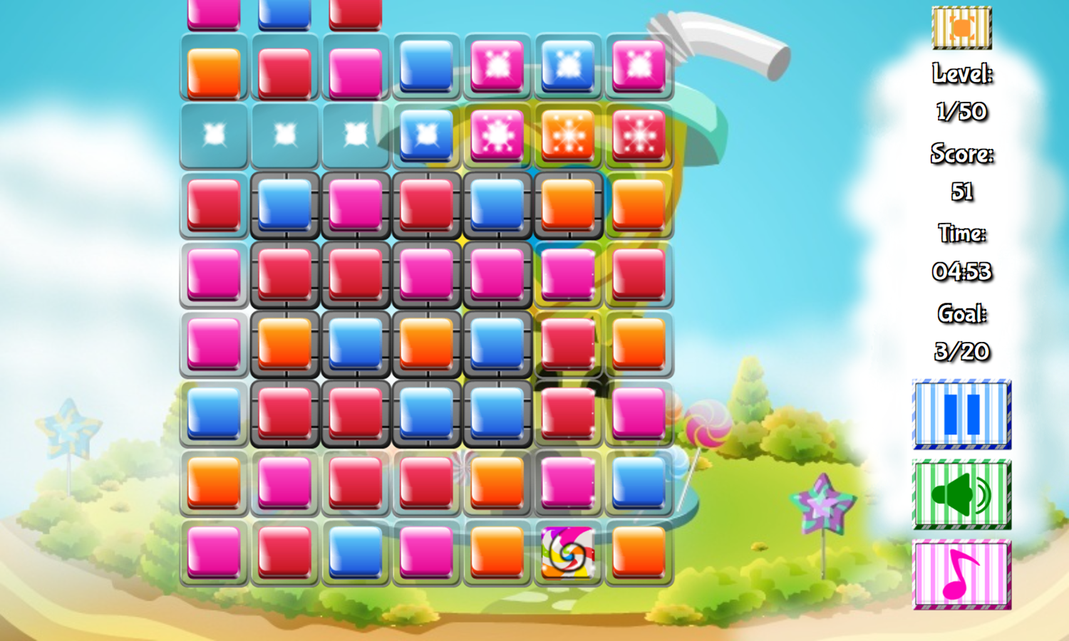 Candy House Game Play Screenshot.
