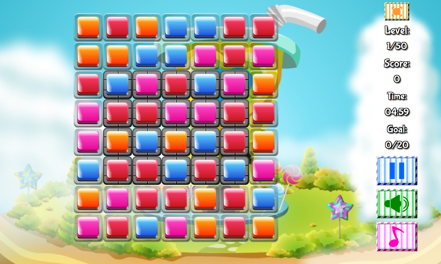 Candy House Game Start Screenshot.