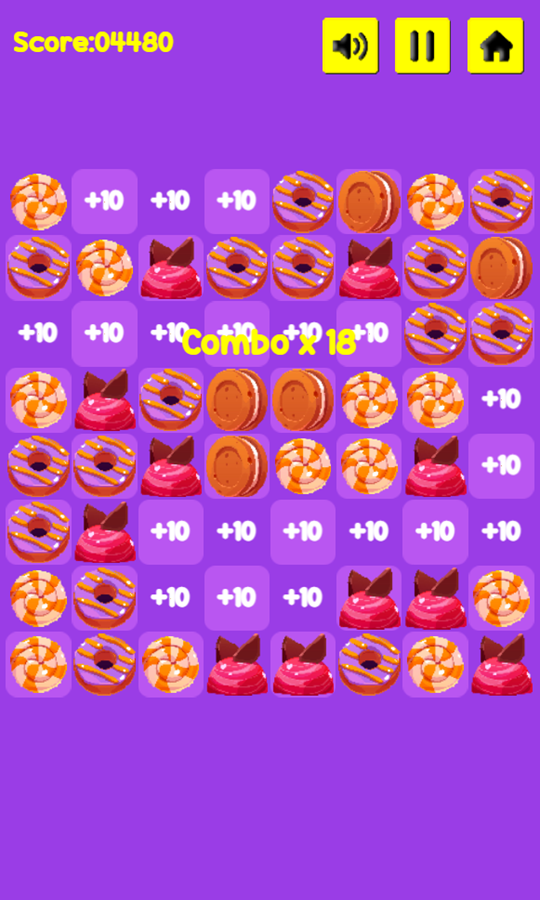 Candy Match Game Combo Screenshot.