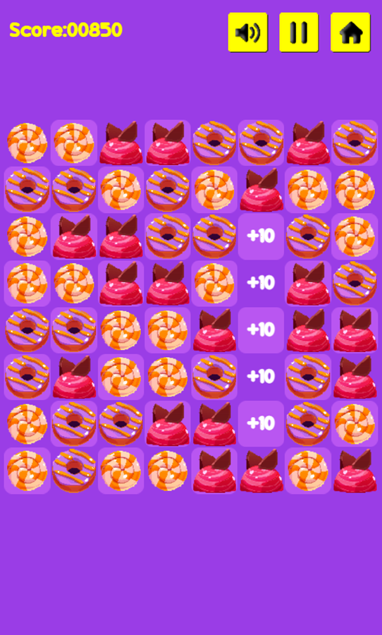 Candy Match Game Play Screenshot.