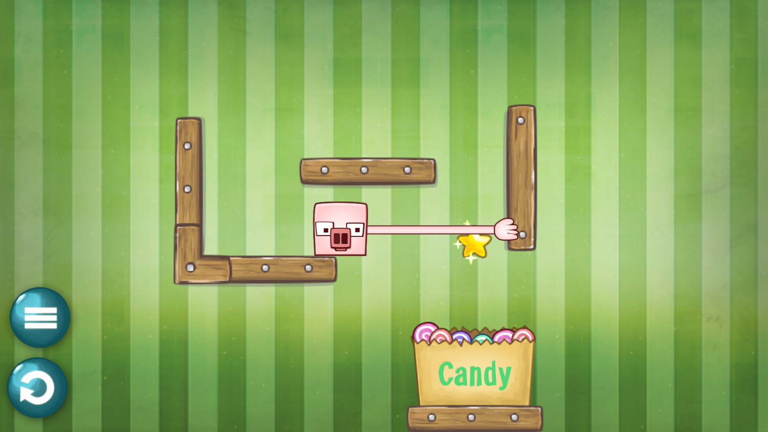 Candy Pig Game Play Screenshot.