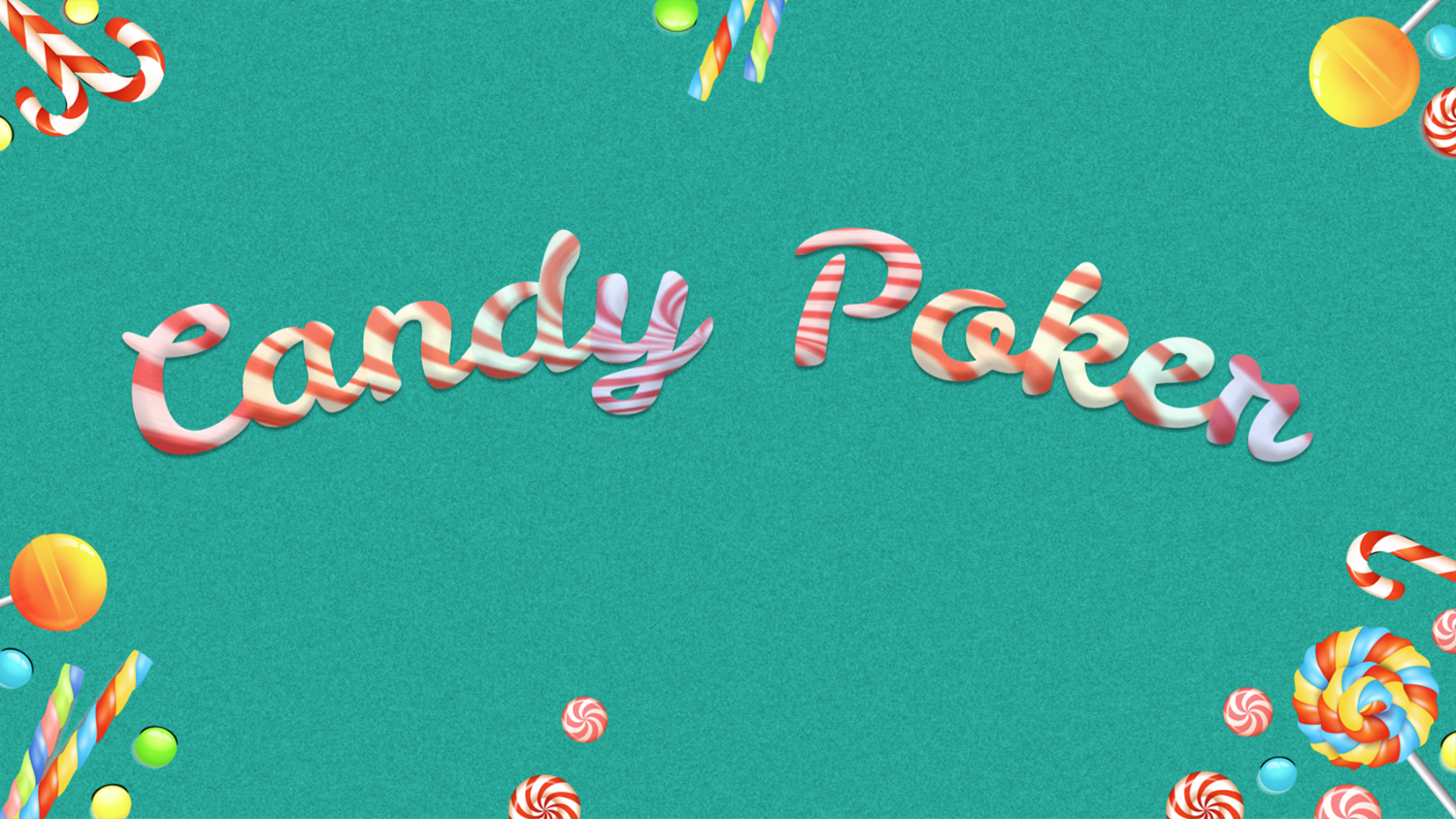 Candy Poker Game Welcome Screen Screenshot.