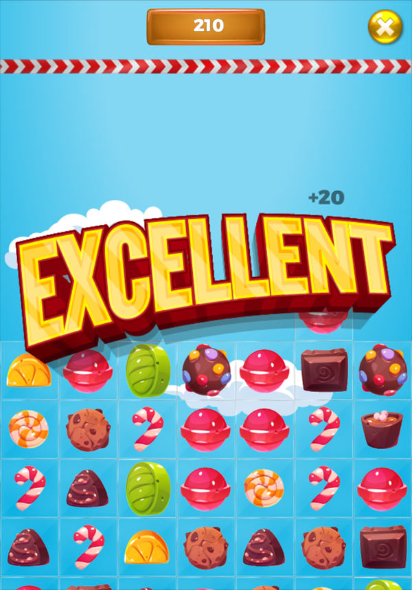 Candy Square Game Excellent Screenshot.