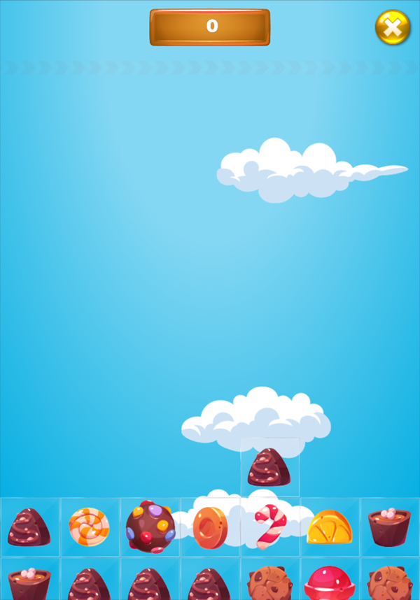 Candy Square Game Start Screenshot.
