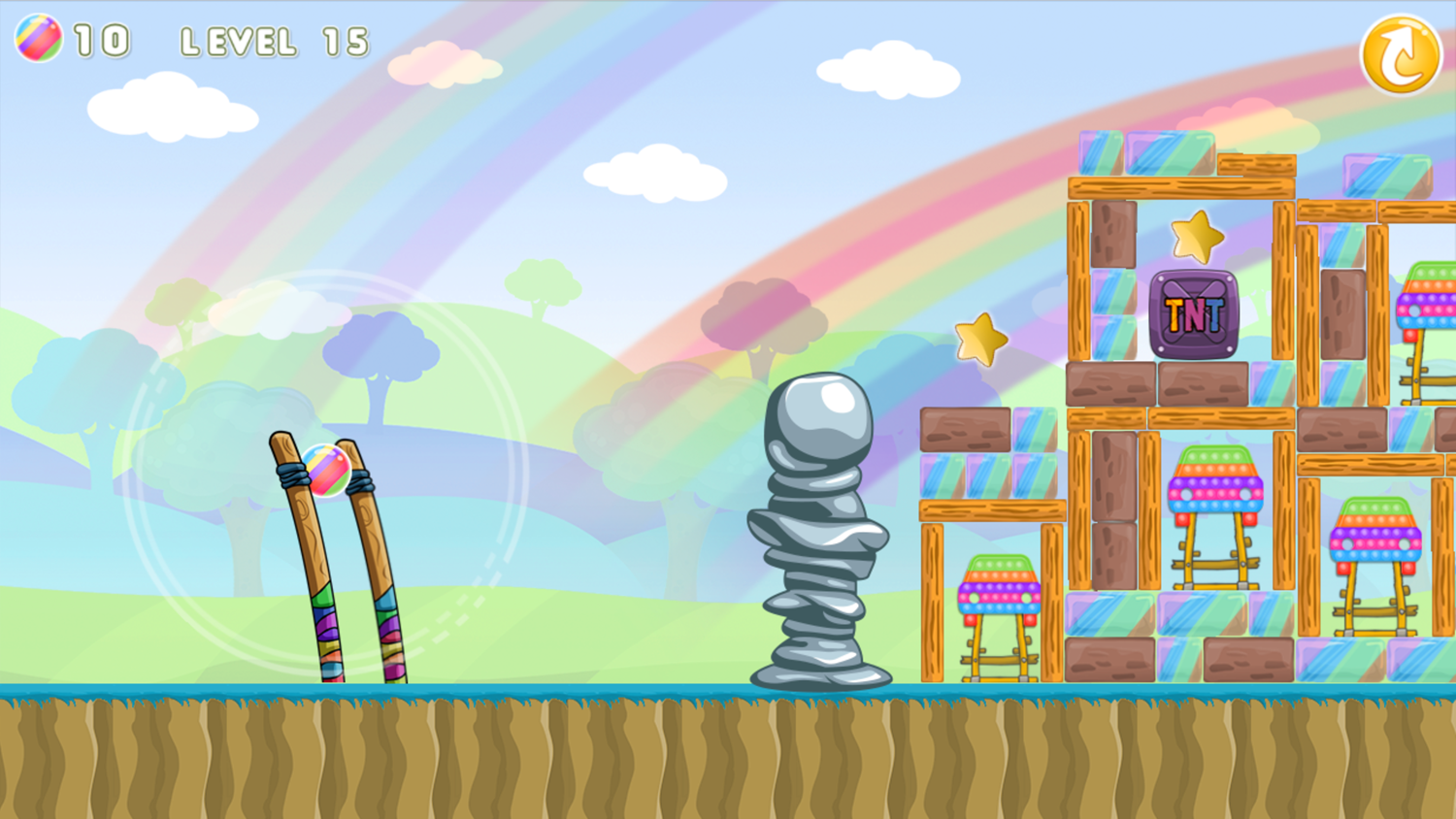 Cannon Ball Pop It Fidget Game Screenshot.