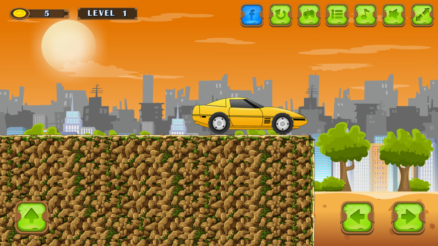 Car Backwheel Game Level Complete Screenshot.