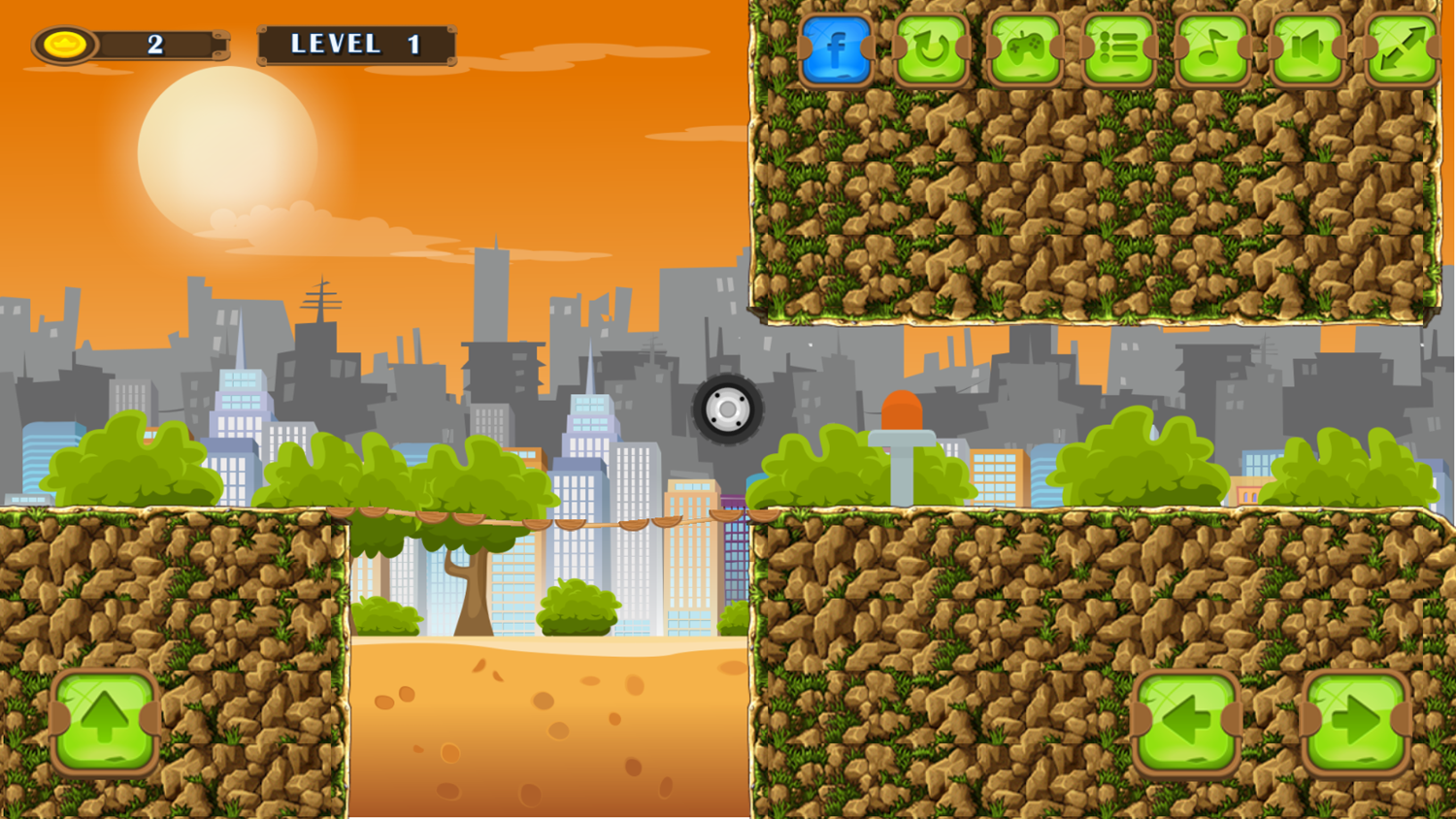 Car Backwheel Game Level Play Screenshot.
