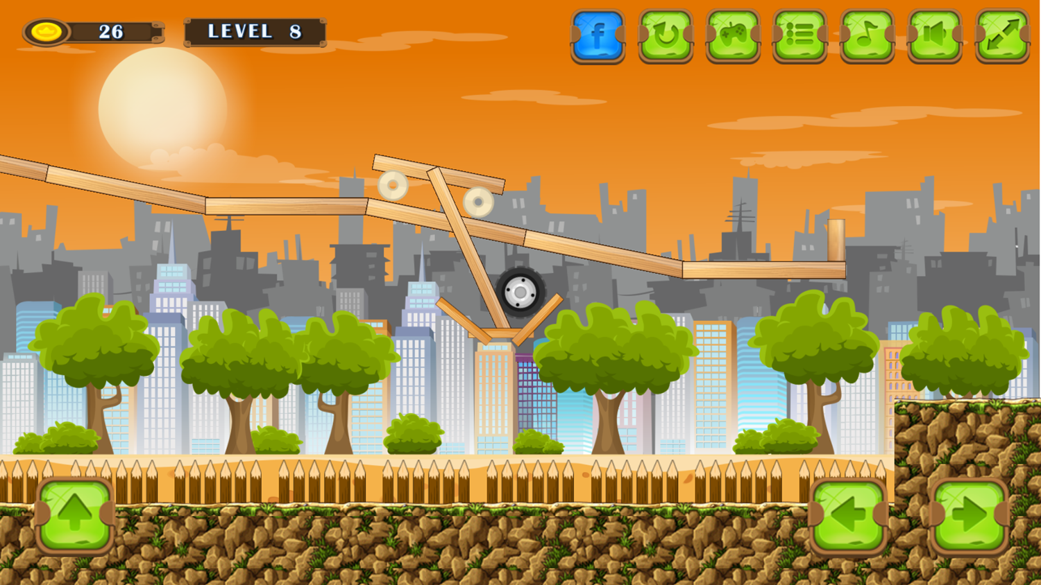 Car Backwheel Game Level Progress Screenshot.