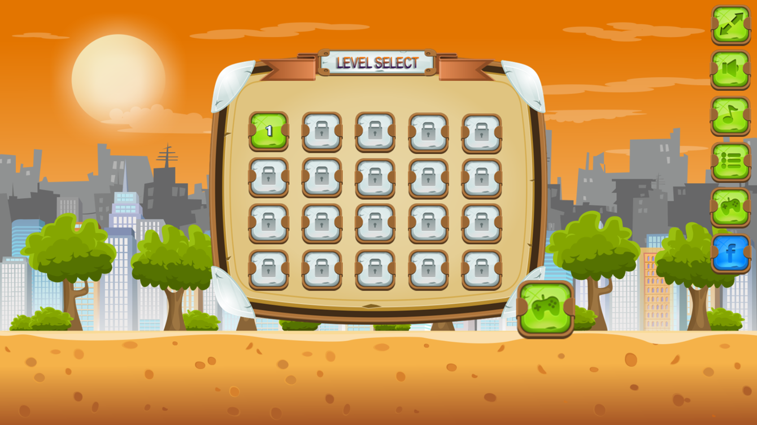 Car Backwheel Game Level Select Screenshot.
