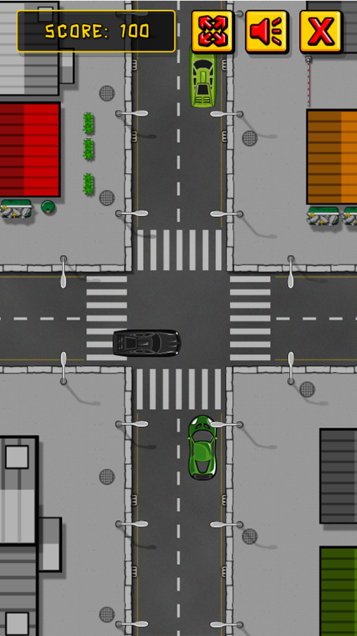 Car Crossing Game Play Screenshot.