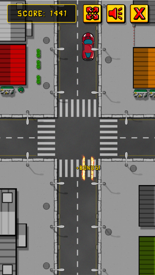Car Crossing Game Score Screenshot.