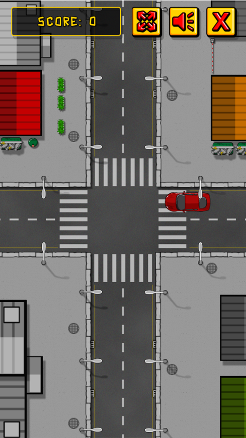 Car Crossing Game Start Screenshot.