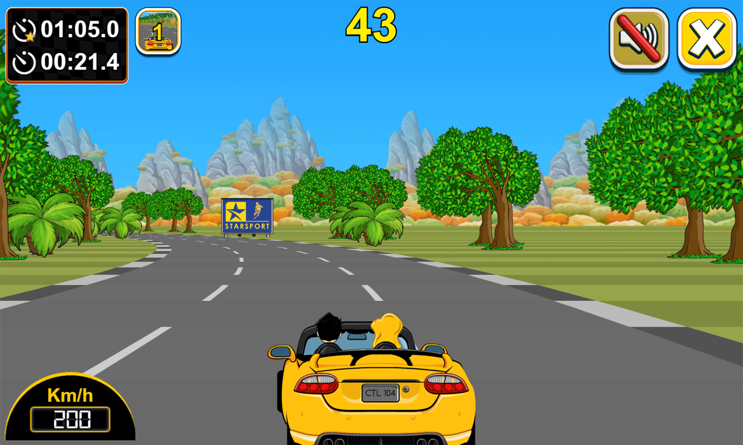 Car Rush Game Play Screenshot.