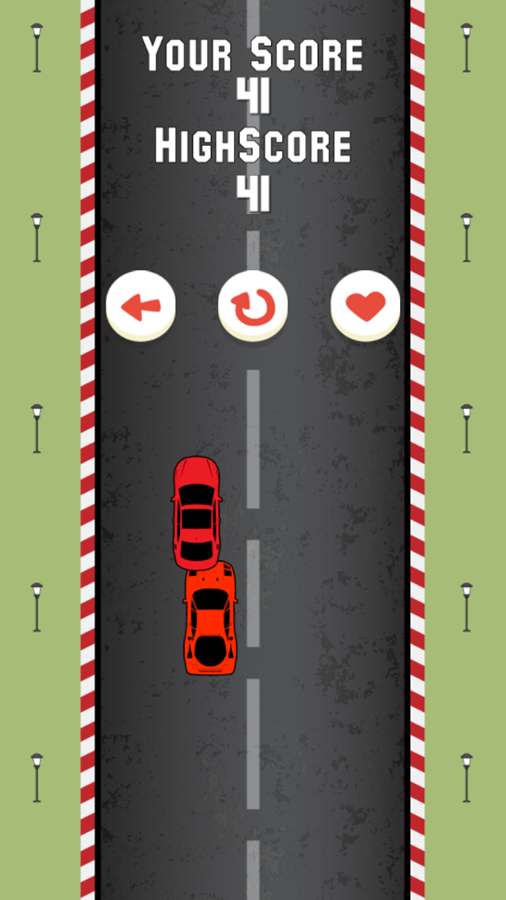 Car Traffic Racing Game Over Screenshot.