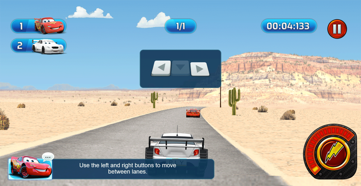 Cars Lightning Speed Game How To Play Screenshot.