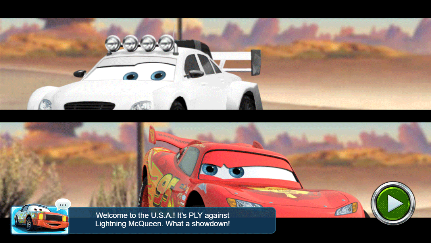 Cars Lightning Speed Game Versus Screenshot.