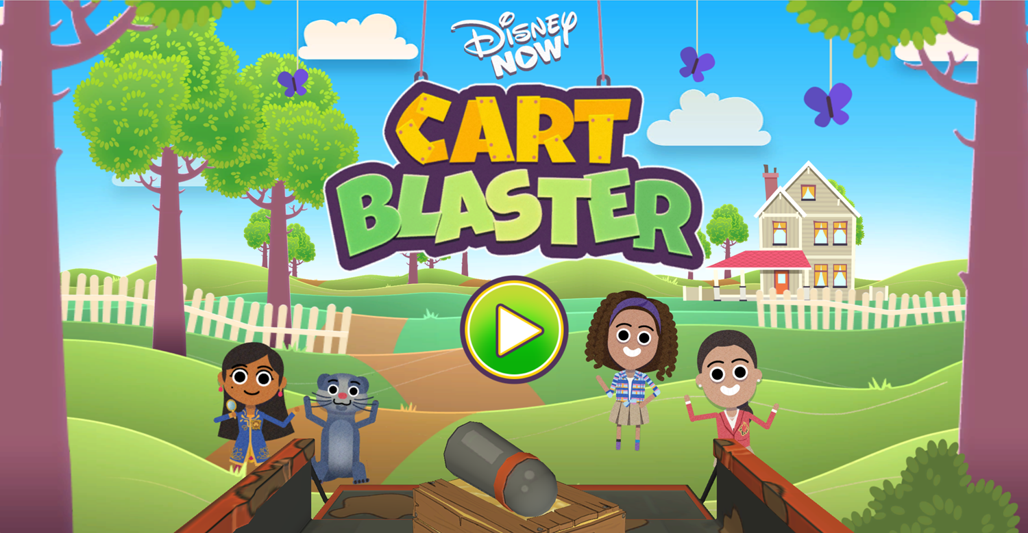 Cart Blaster Game Welcome Screen Screenshot.