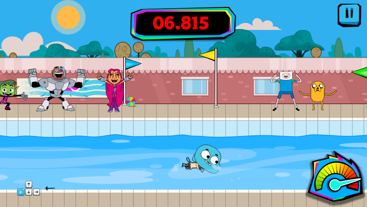 Cartoon Network Summer Games Swimming Gameplay Screenshot.