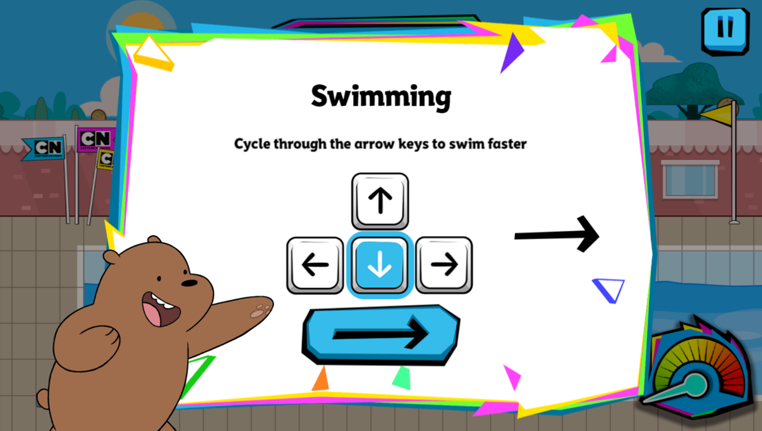 Cartoon Network Summer Games Swimming How To Play Screenshot.