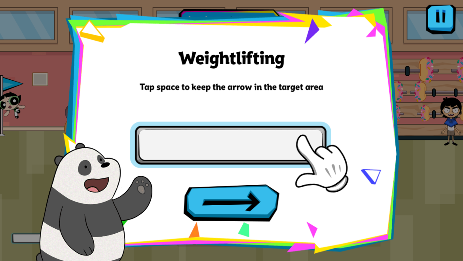 Cartoon Network Summer Games Weightlifting Play How To Play Screenshot.