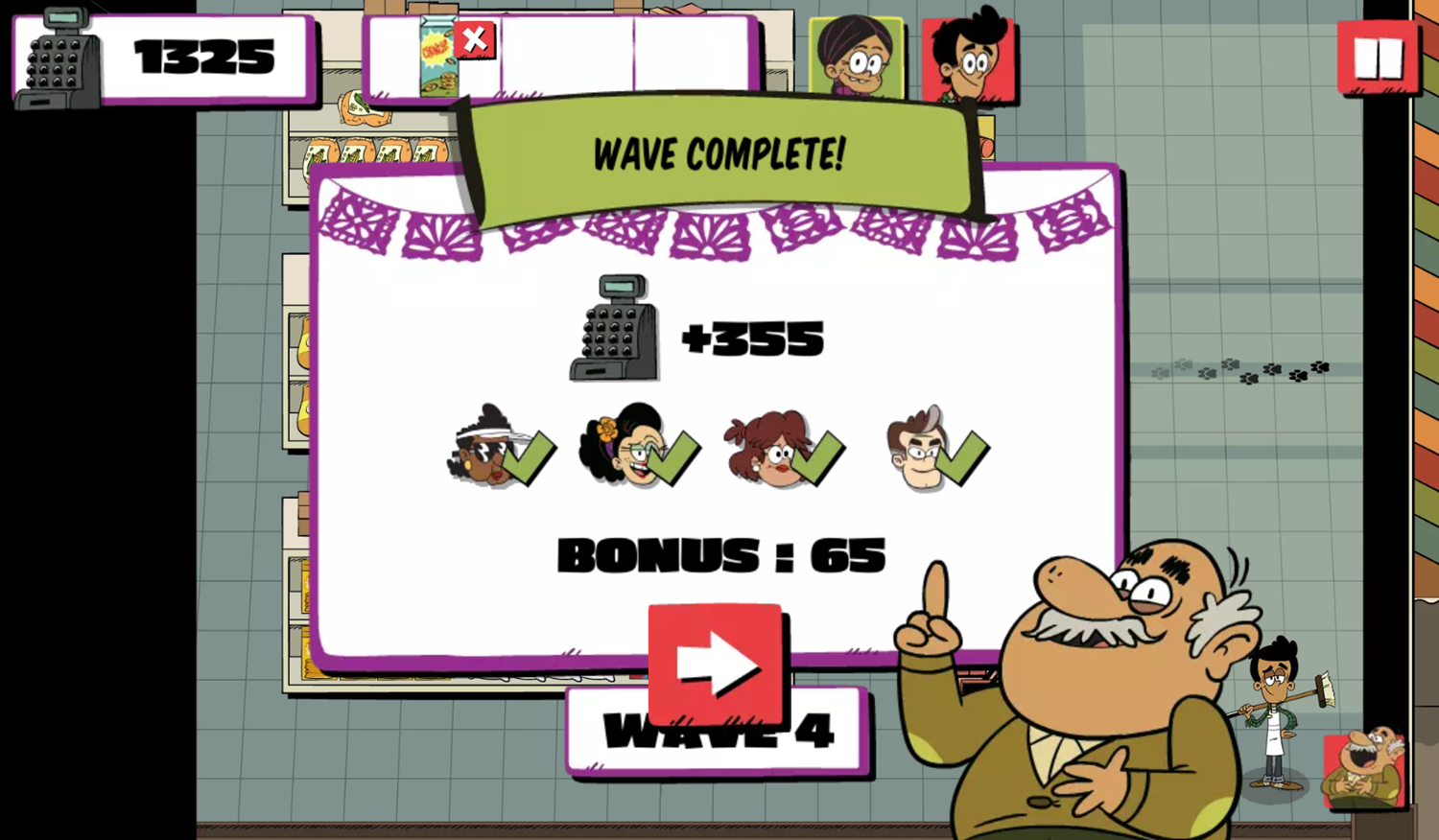 Casagrandes Mercado Mayhem Game Wave Complete Screenshot.