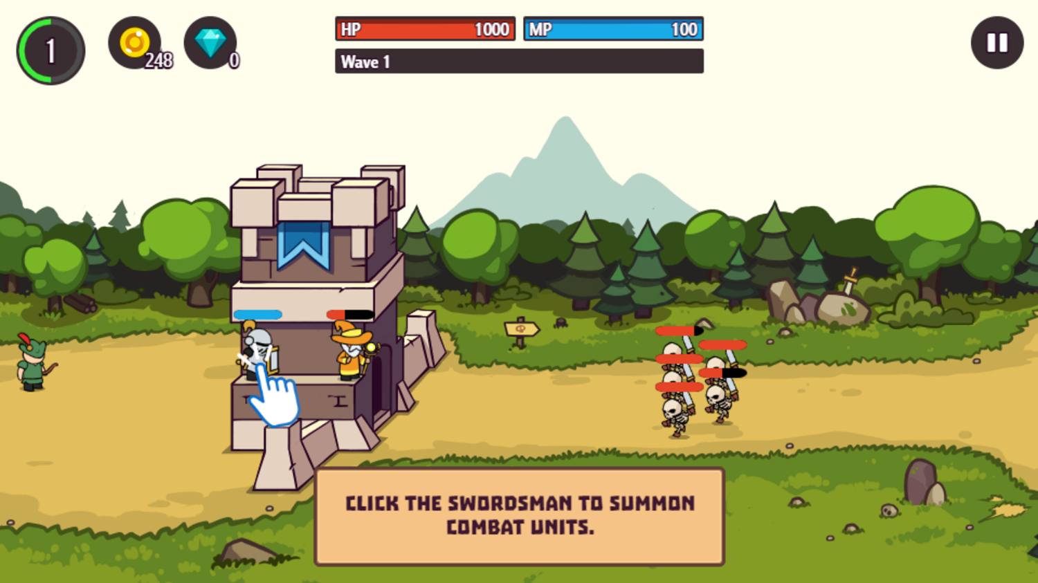 Castle Defender Saga Game How To Use Units Screenshot.