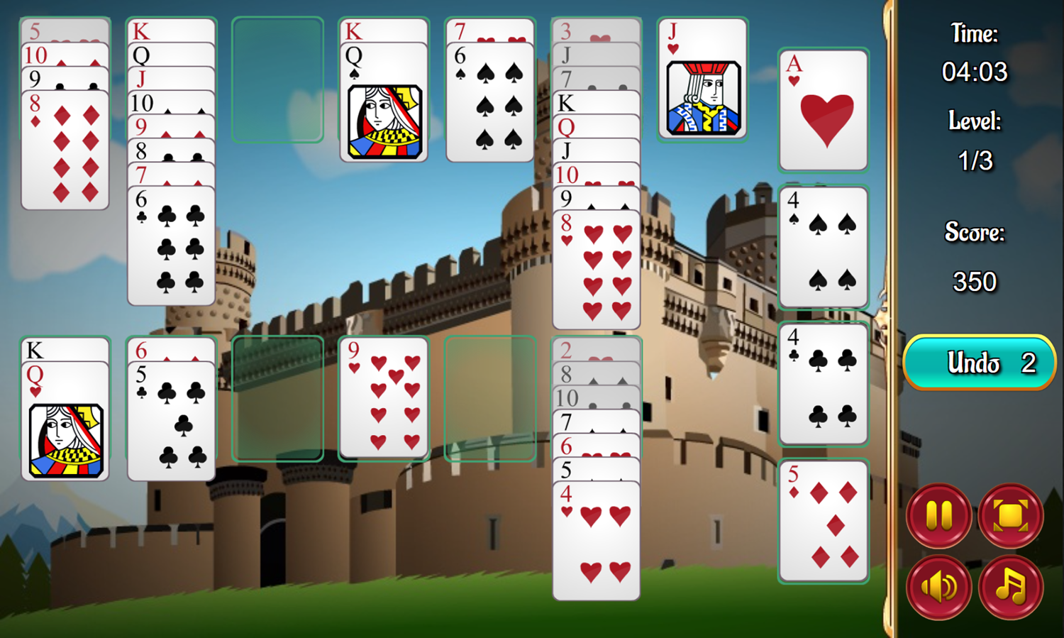 Castles in Spain Game Play Screenshot.