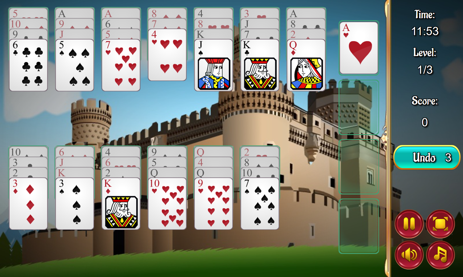 Castles in Spain Game Start Screenshot.