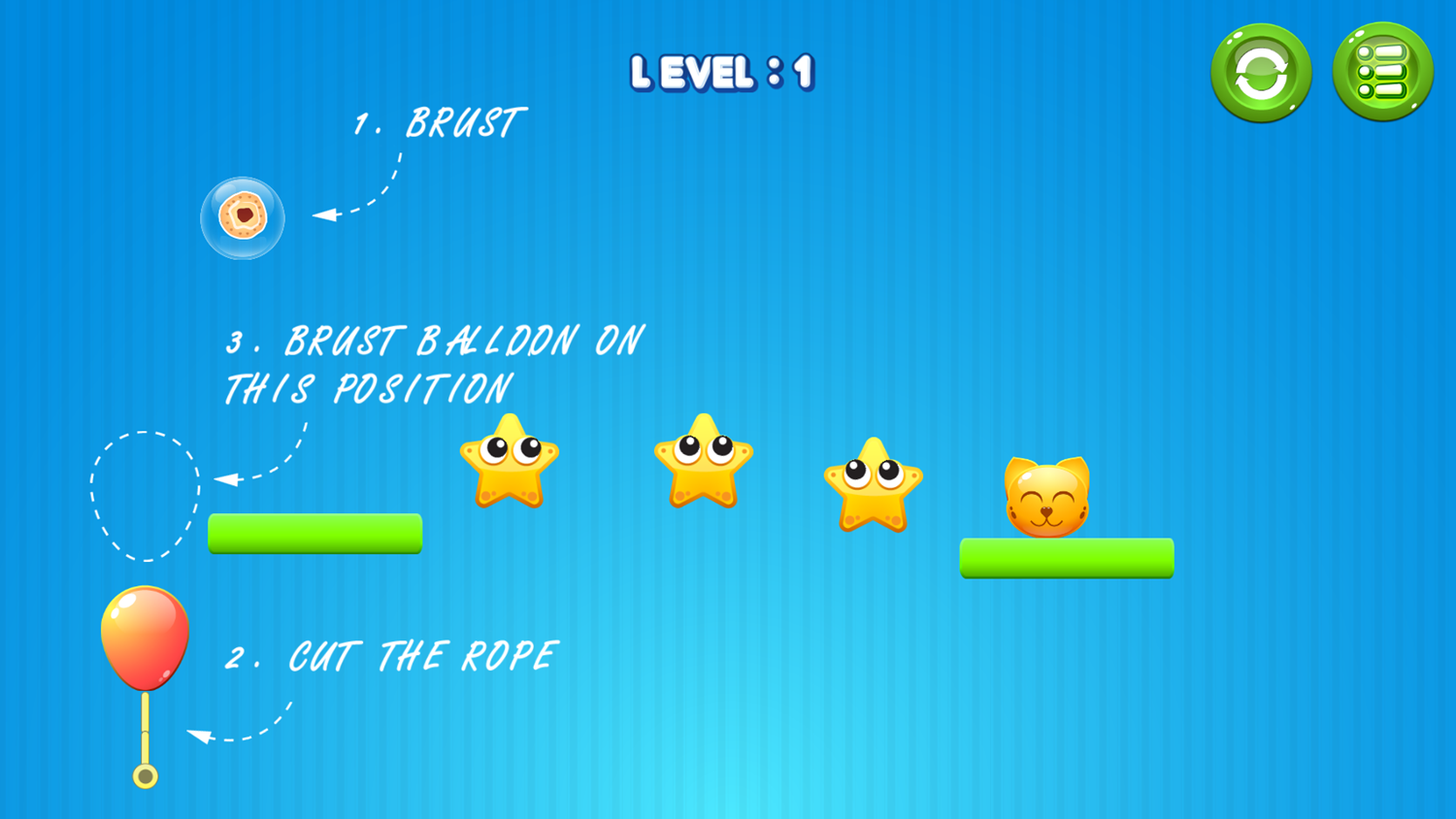 Catio Game Level Start Screenshot.
