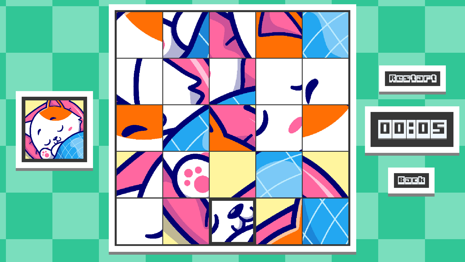 Cats Swap Game Final Puzzle Screenshot.