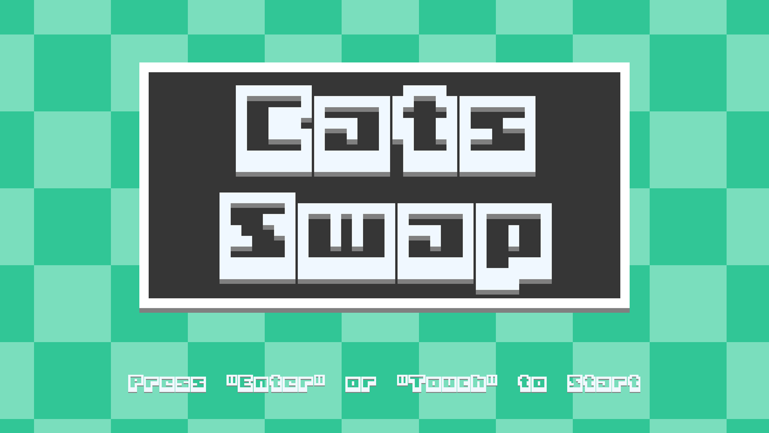 Cats Swap Game Welcome Screen Screenshot.