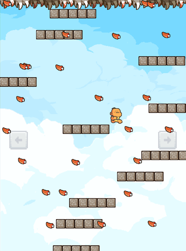 Caveman Down Game Play Screenshot.