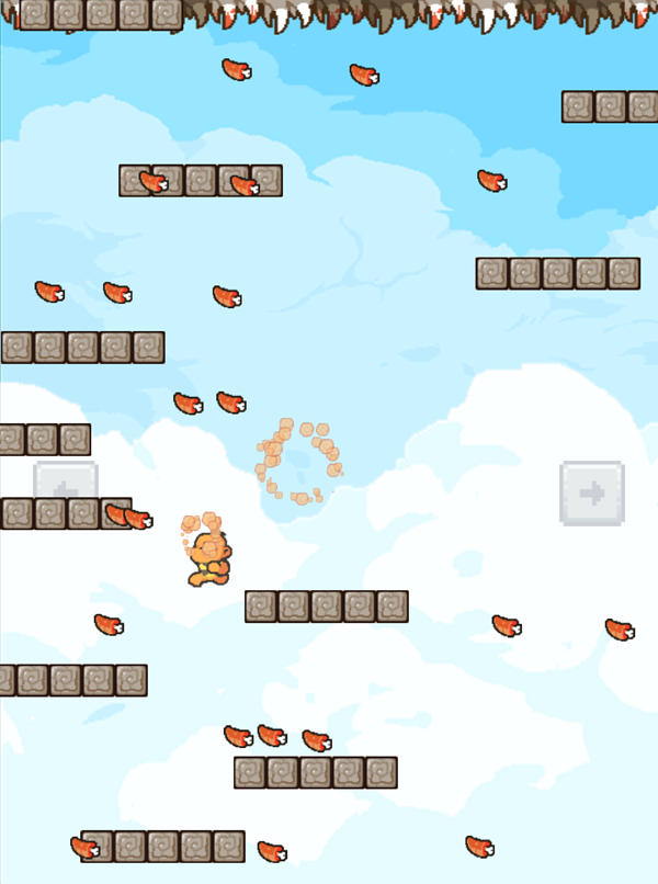 Caveman Down Game Progress Screenshot.