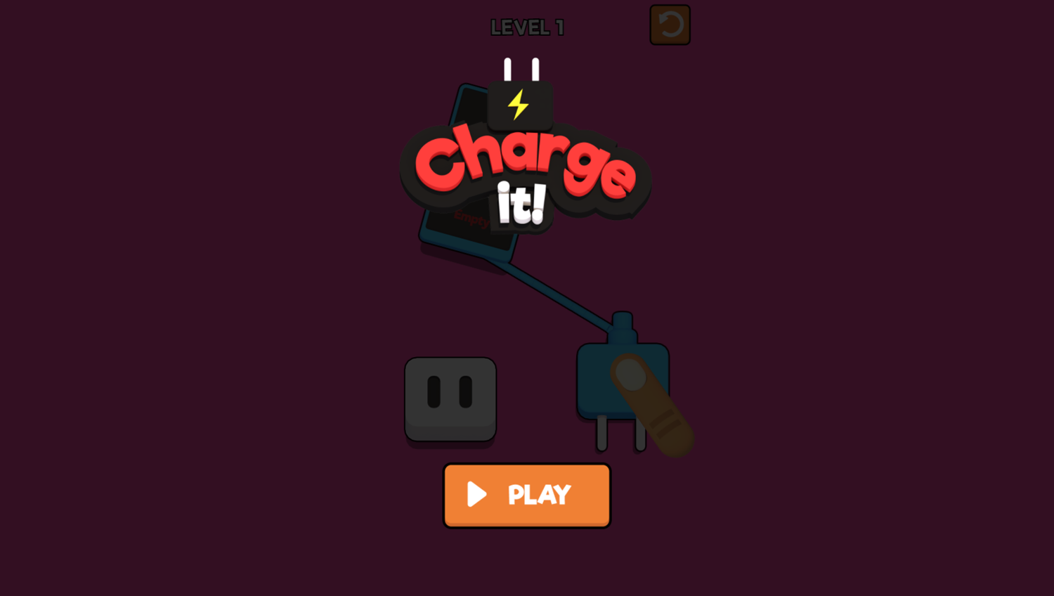 Charge It Game Welcome Screen Screenshot.
