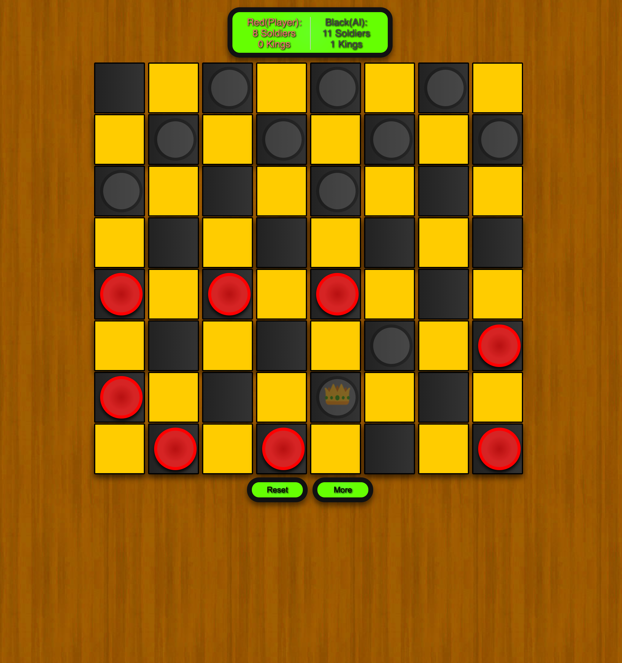 Free Checkers Game Online Game Screen Screenshot.