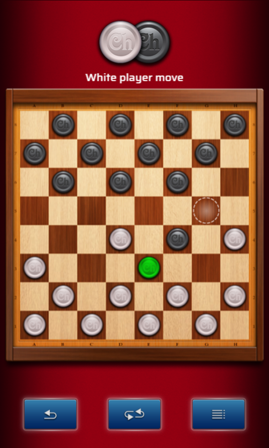 Checkers Legend Game Play Screenshot.