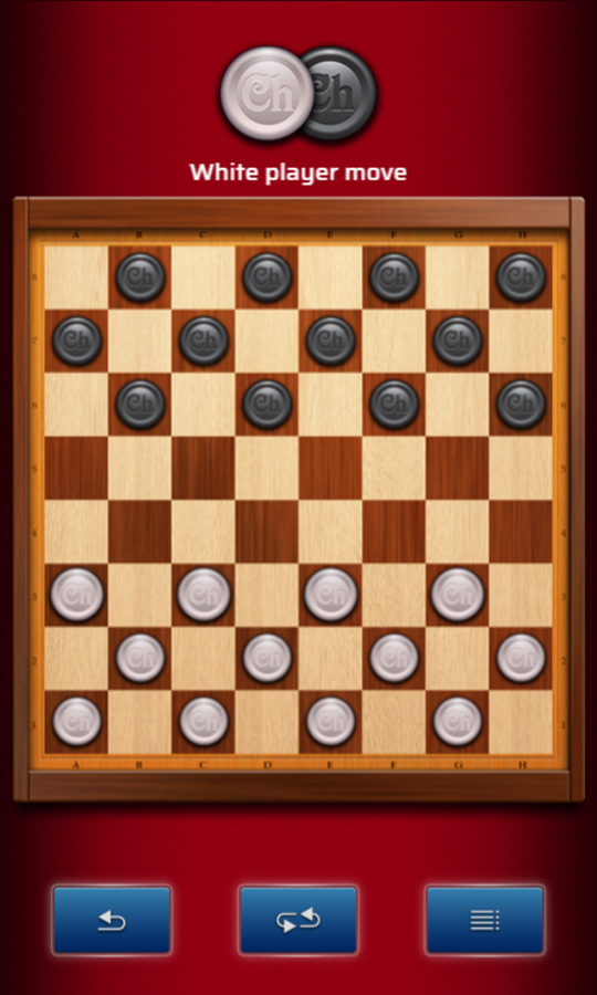 Checkers Legend Game Start Screenshot.