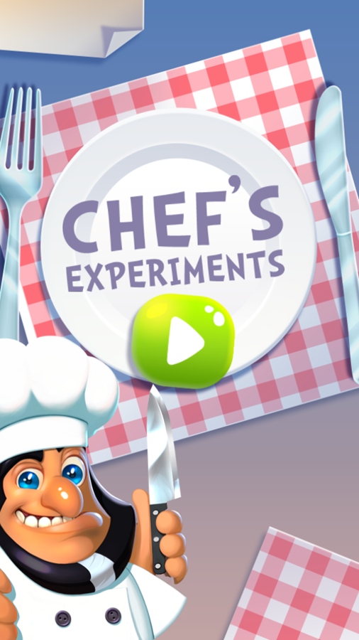 Chef's Experiments Game Welcome Screen Screenshot.