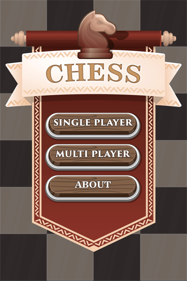 Chess Board Game Main Menu Screenshot.